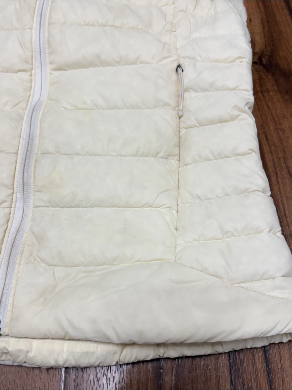 Patagonia Down Puffer Vest Cream Quilted Insulated Jacket Womens Medium - Picture 3 of 14